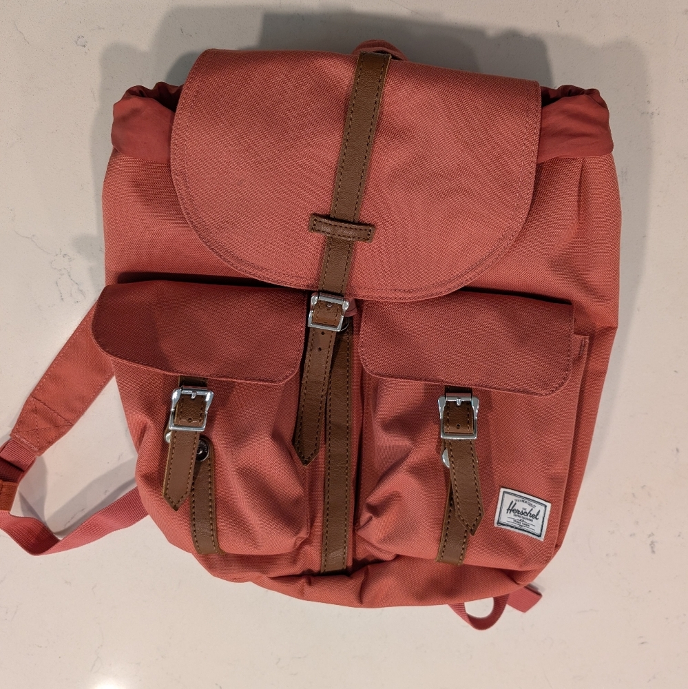 Herschel Supply Company Coral Backpack with Brown Accents
